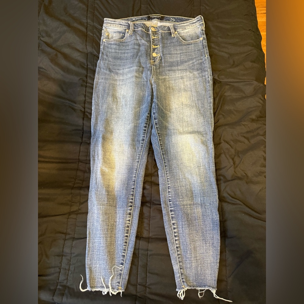 Liverpool High Rise Button-Fly Denim Jeans